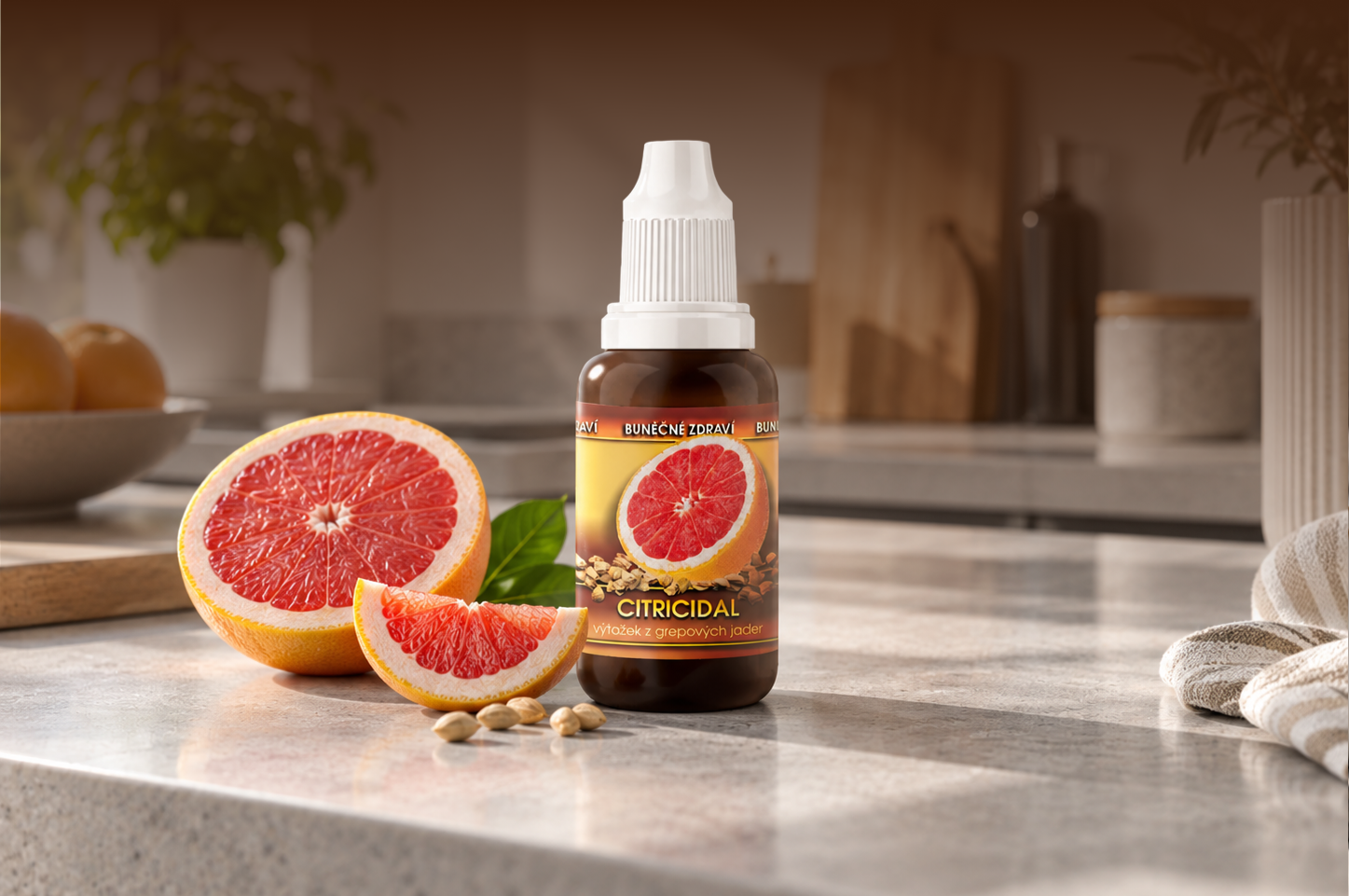 Citricidal extrakt z grapefruitových jader